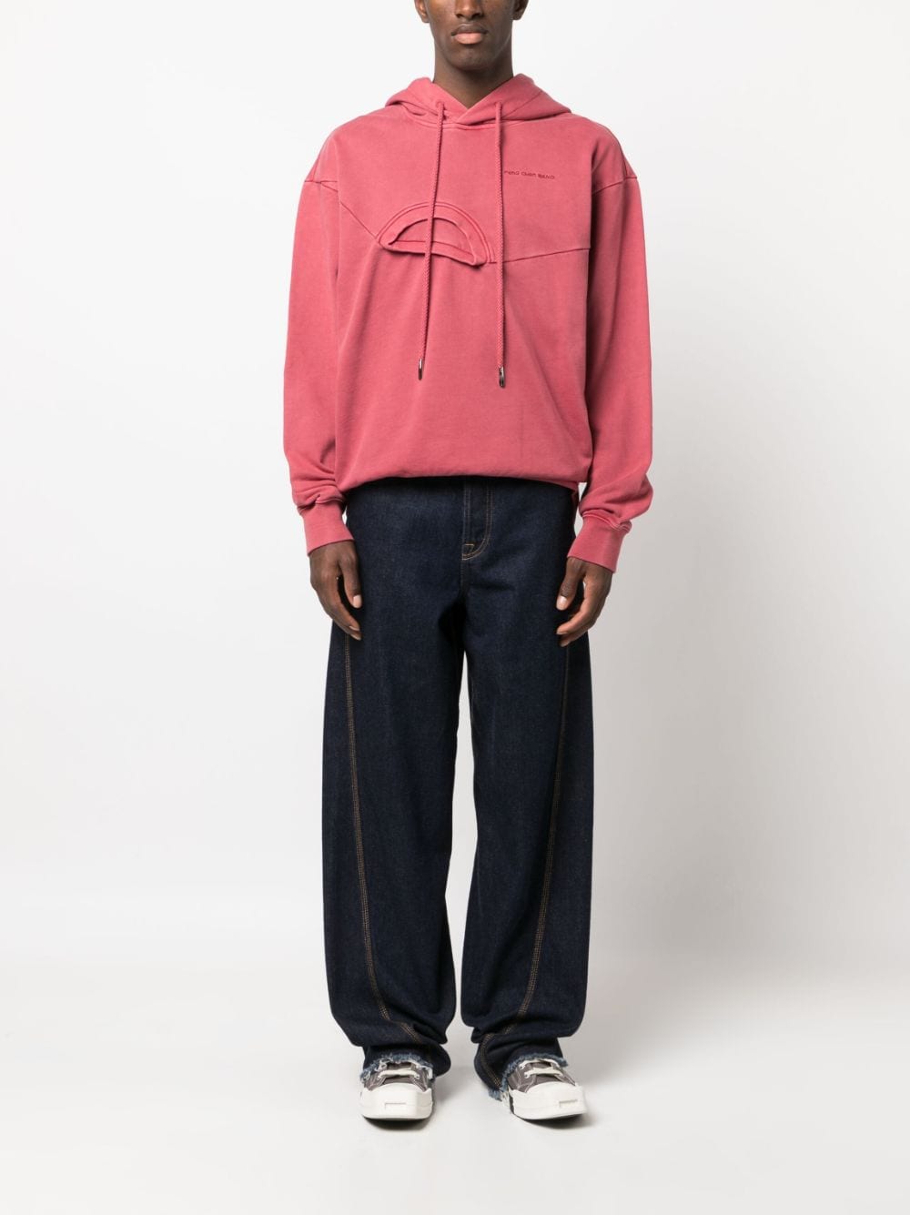 Feng Chen Wang Double-collar cotton hoodie - Roze