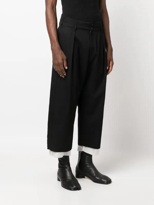 Sulvam Layered box-pleat Cropped Trousers - Farfetch