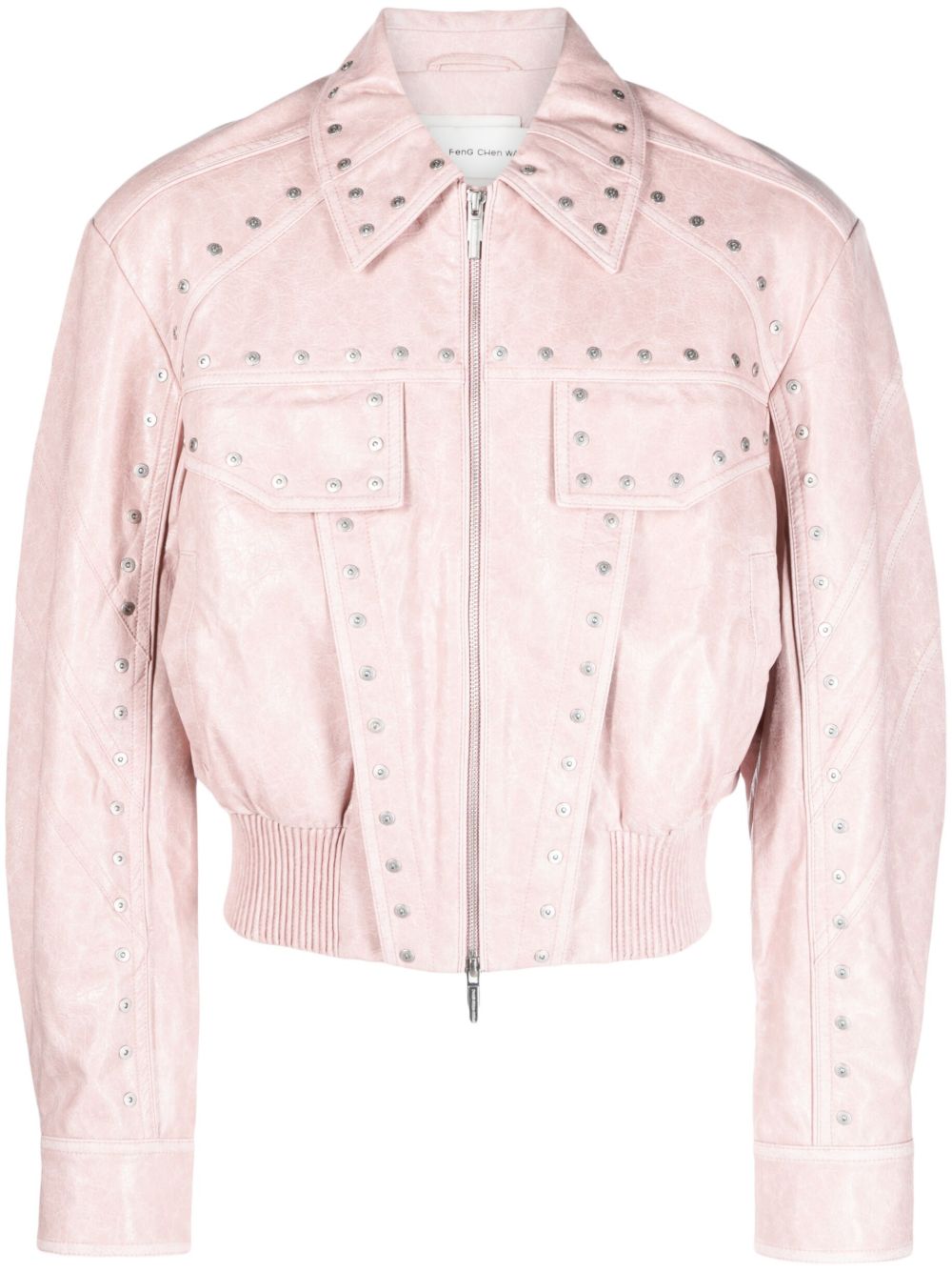 Feng Chen Wang rivet-embellished faux-leather Jacket - Farfetch