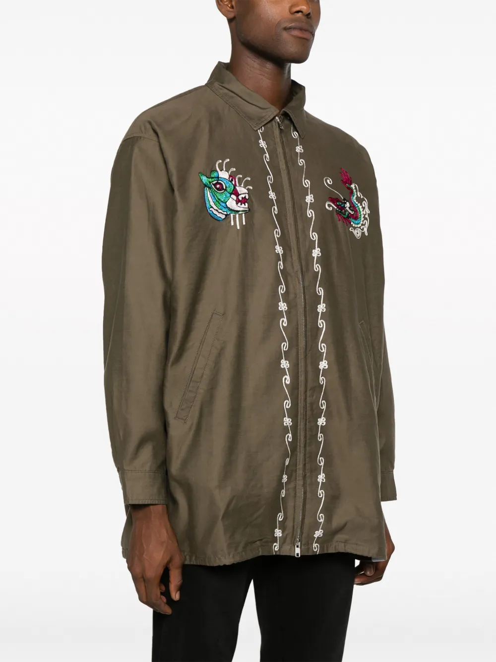 Shop Neighborhood Souvenir Long-sleeve Shirt In Green