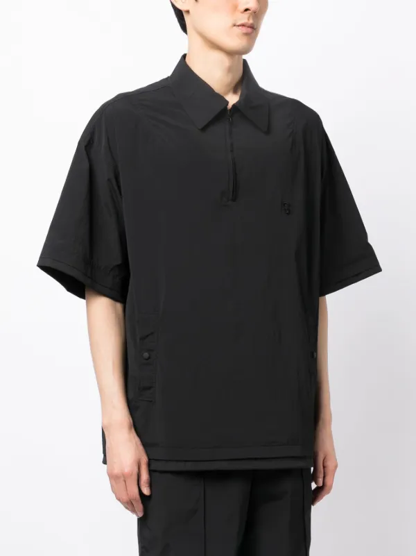 SONGZIO logo-embroidered zip-up Polo Shirt - Farfetch