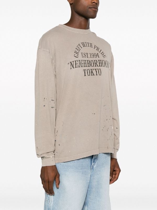 Neighborhood Damage Distressed Sweatshirt - Farfetch