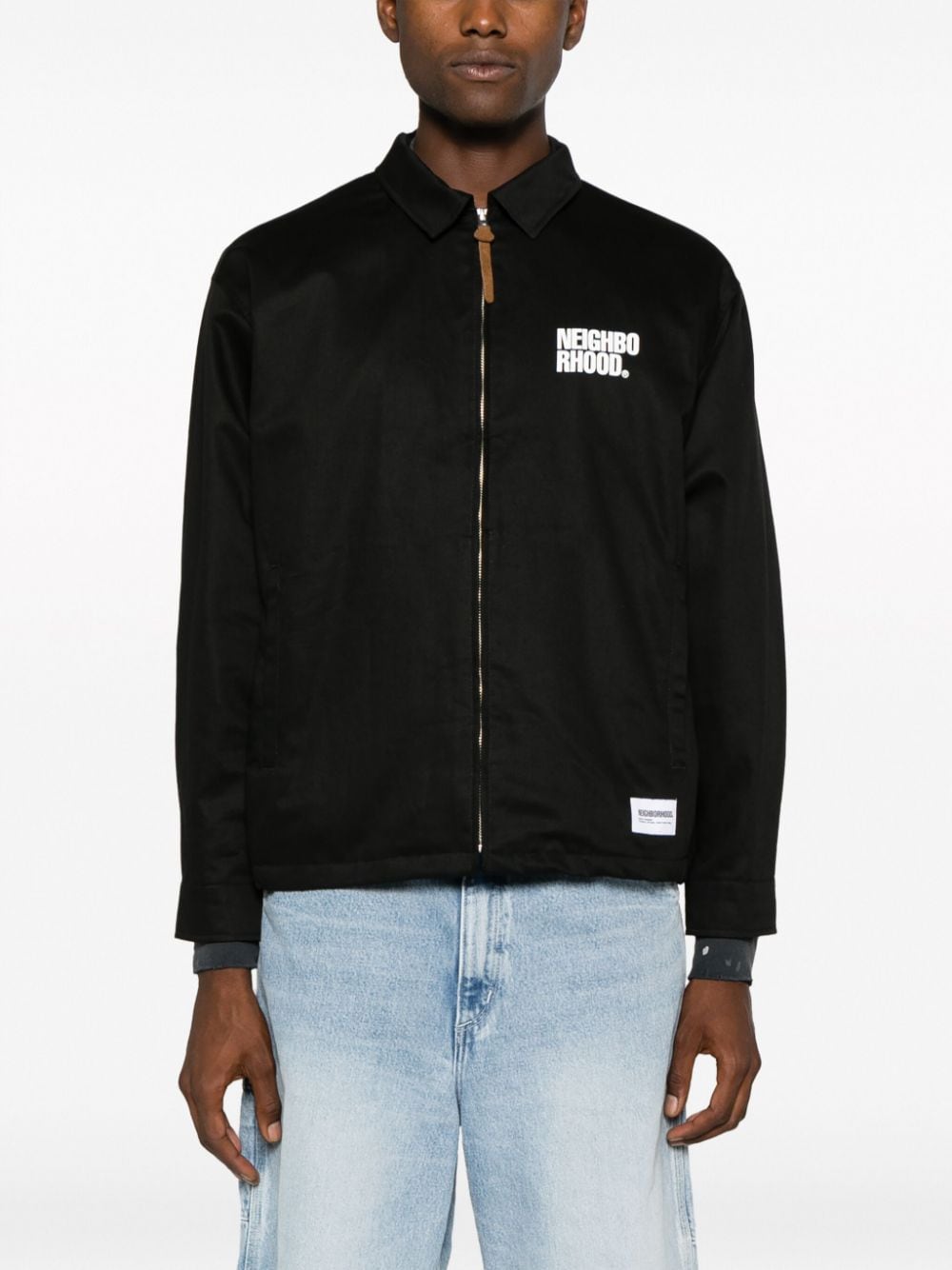 Zip Work Jacket In Black