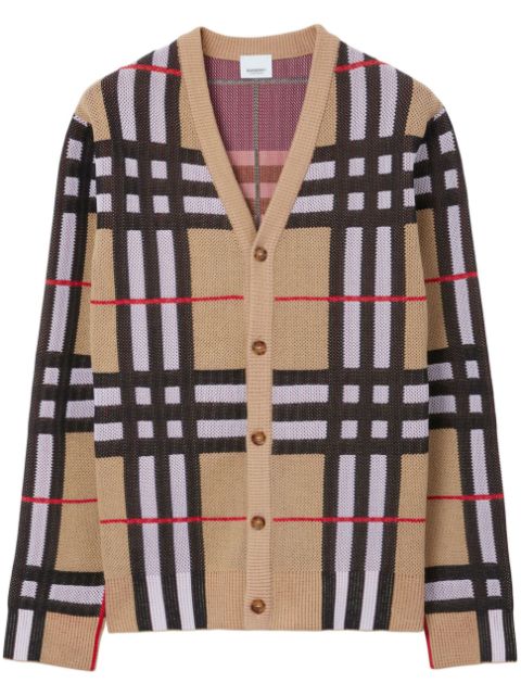 Burberry Vintage Check V-neck cardigan Men