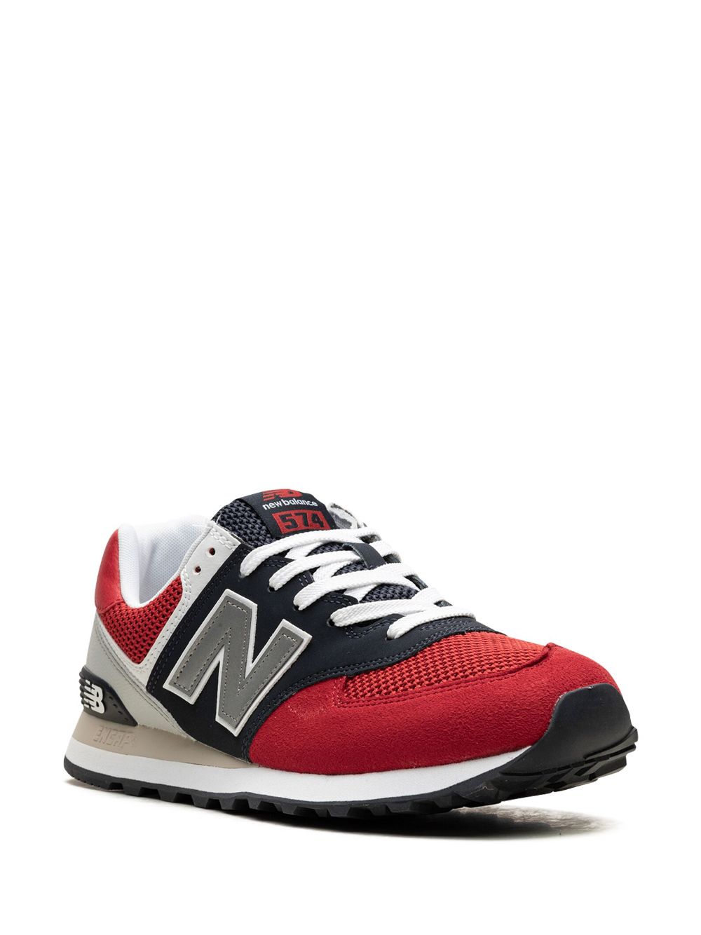 New Balance 574 Pebbled Sport "Team Red" sneakers