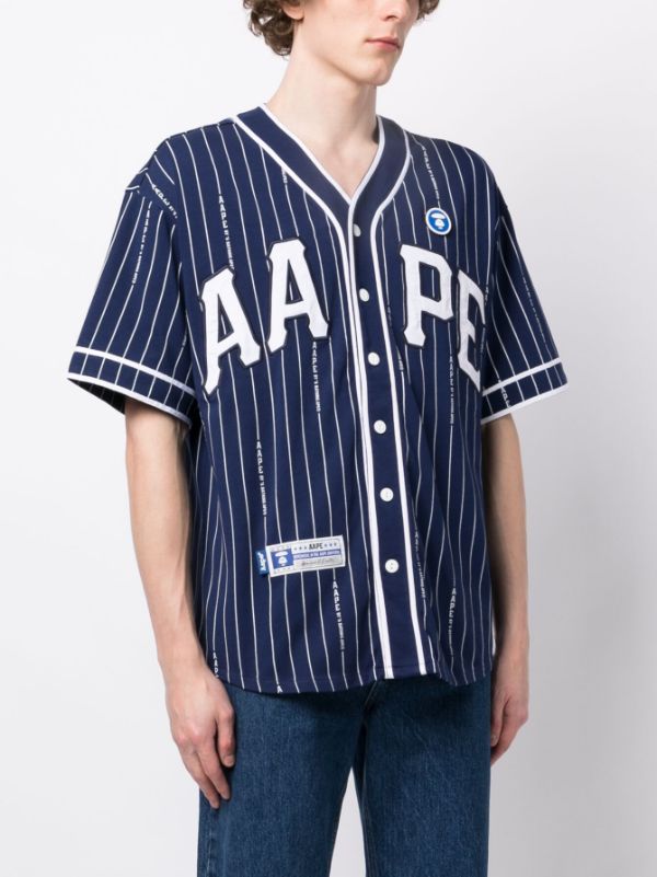 AAPE BY *A BATHING APE® Gestreiftes Hemd Mit Logo-Patch - Farfetch