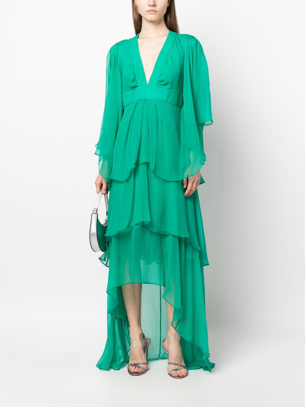 Rochas Asymmetrische jurk - Groen