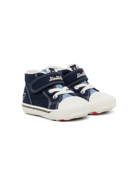 Miki House embroiderd-logo touch-strap sneakers