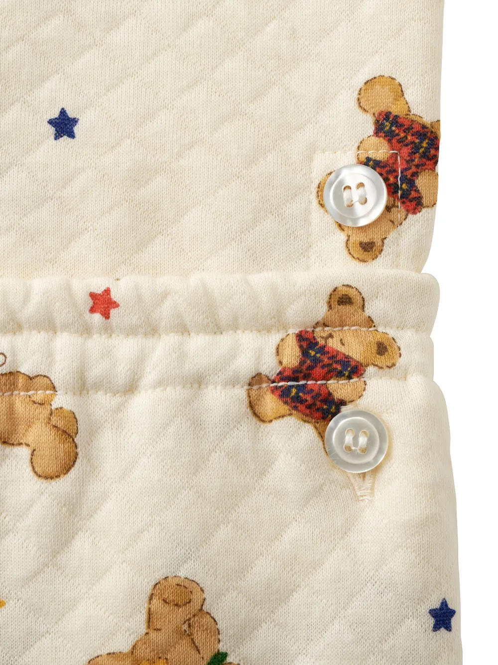 Shop Miki House Teddy Bear-print Pajama Set In White