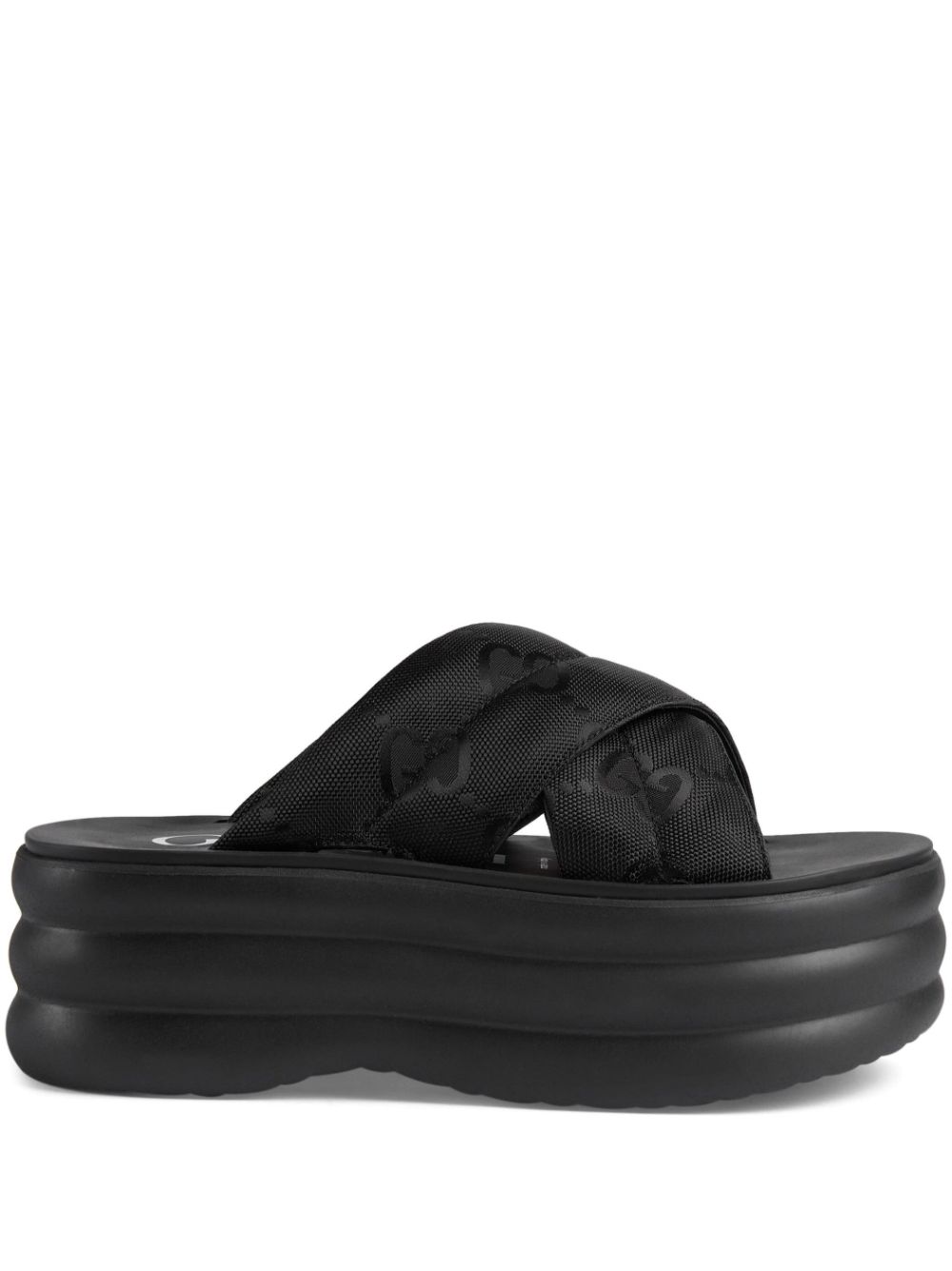 Gucci GG Jumbo platform sandals - Black