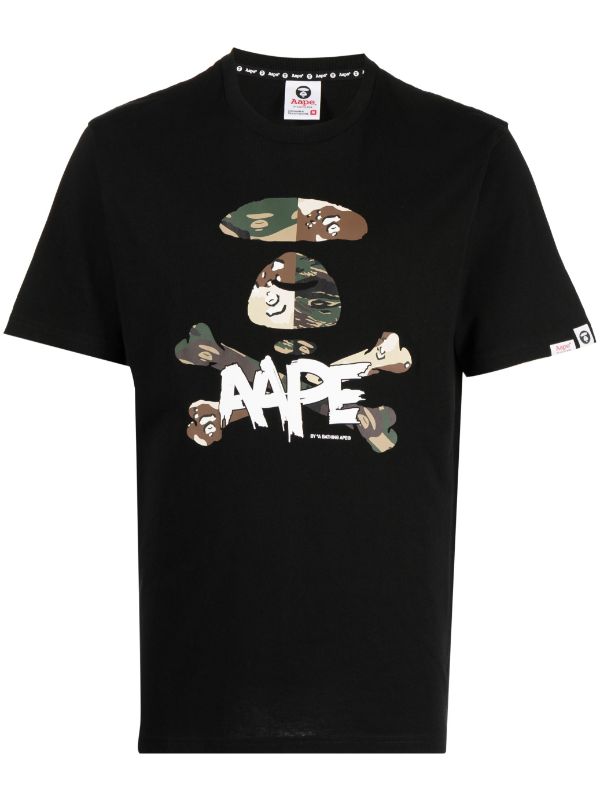 AAPE BY *A BATHING APE® logo-print Cotton T-shirt - Farfetch