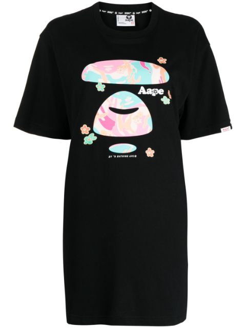 AAPE BY *A BATHING APE logo-print cotton-jersey T-shirt Women