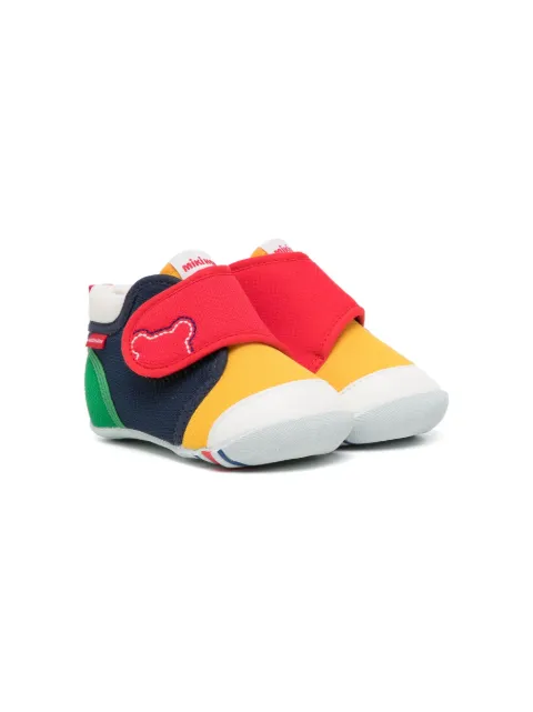 Miki House colour-block touch-strap sneakers