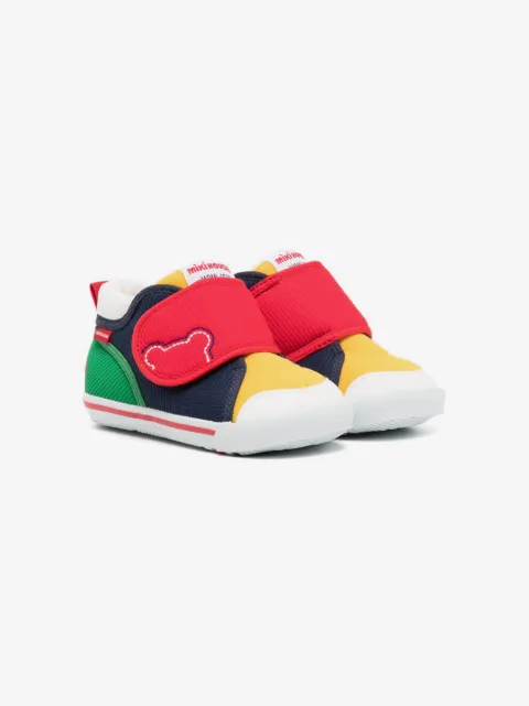 Miki House colour-block cotton sneakers