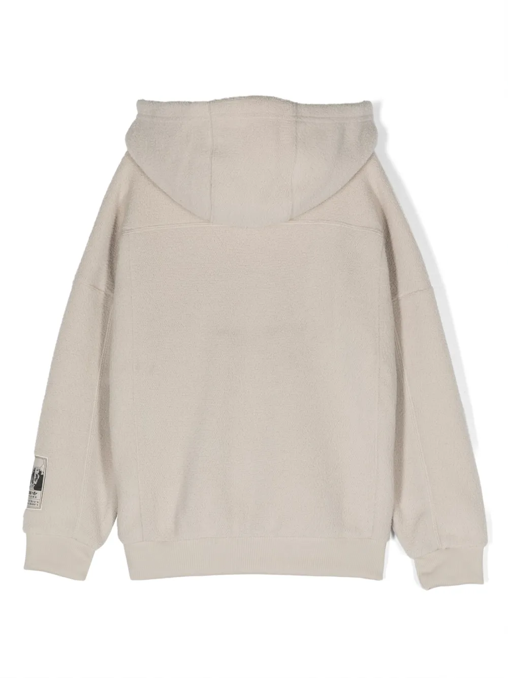 adidas Kids patch-detail terry hoodie - Beige
