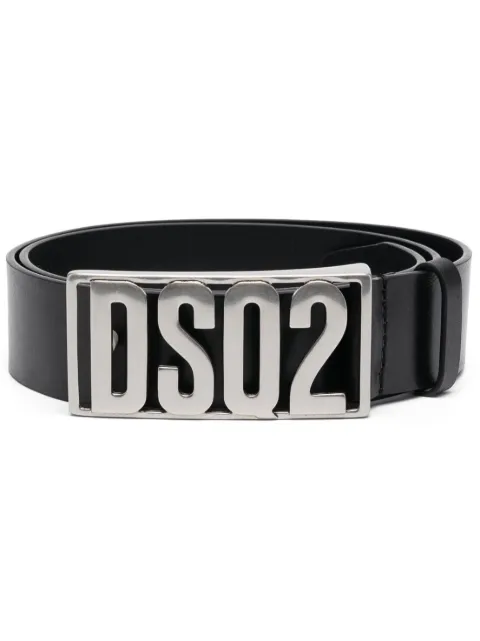 DSQUARED2 logo-buckle leather belt