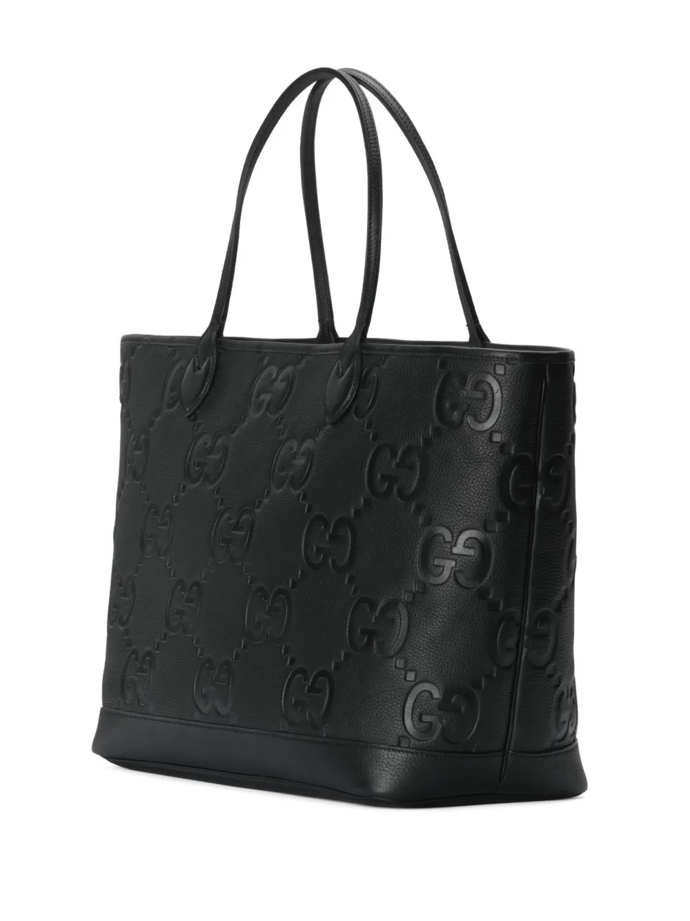 Gucci Jumbo GG Large Tote Bag, Black, Leather