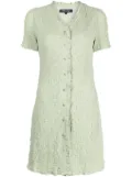 tout a coup cloqué-effect mini dress - Green