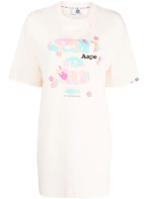 T-shirt en jersey à logo imprimé - AAPE BY *A BATHING APE® - Modalova