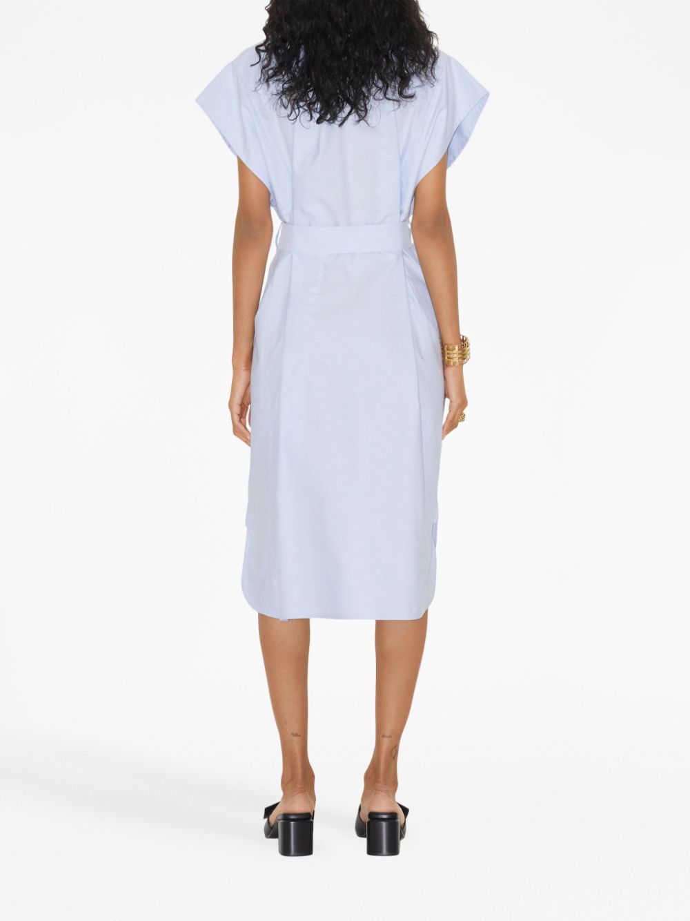 Burberry belted cotton shirt dress Women