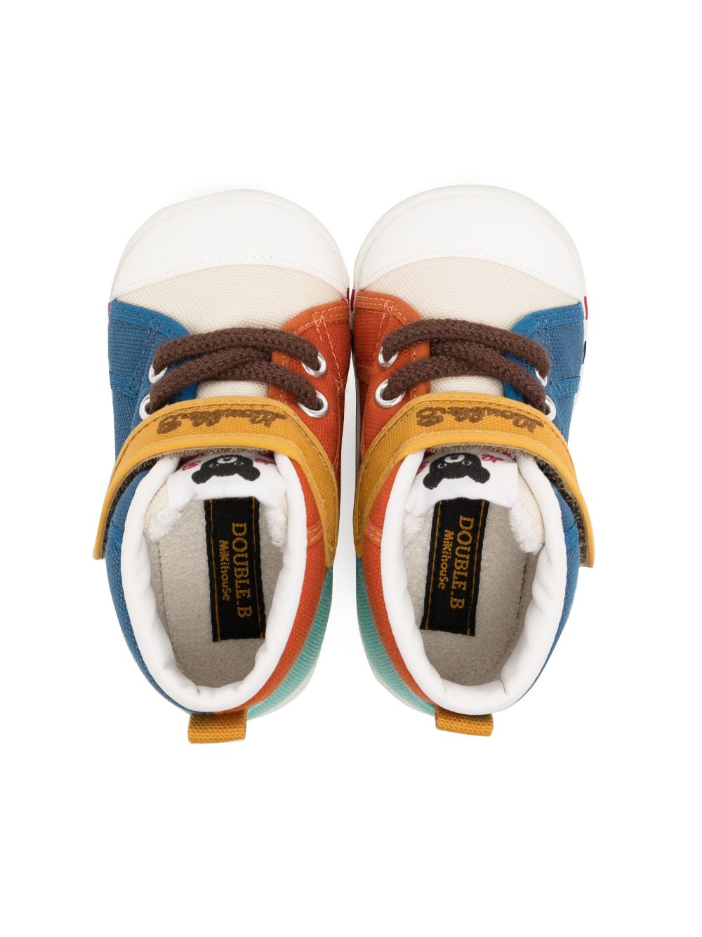 Miki House Sneakers met colourblocking Veelkleurig