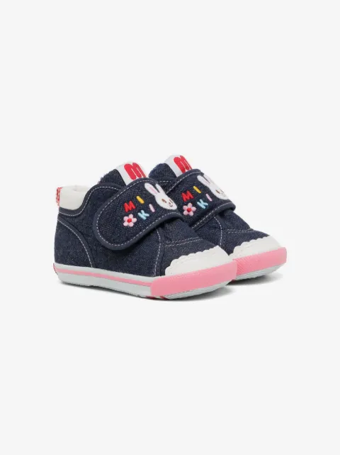 Miki House Bunny touch-strap sneakers