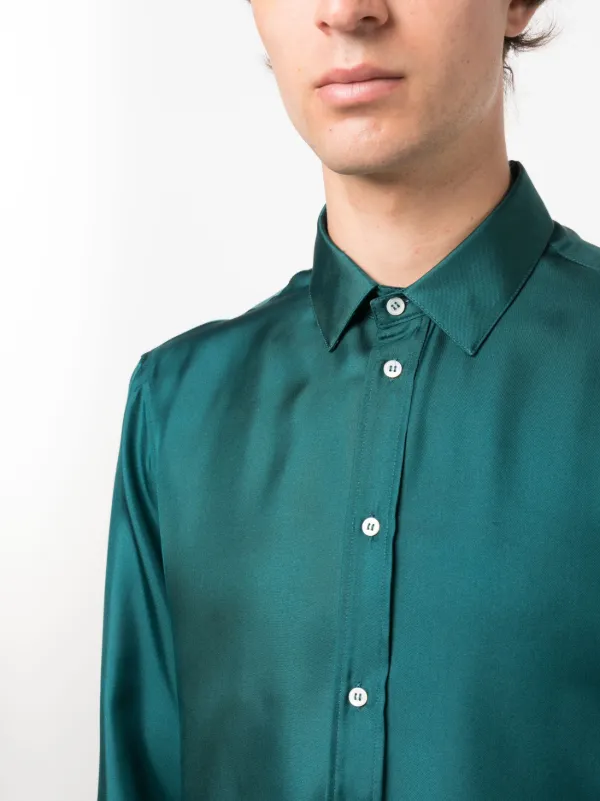 turquoise green color dress Buy Arvoth Green Cotton Textured Shirt – John Ellies India main image 0
