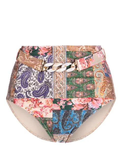 ZIMMERMANN bikini bottom con estampados