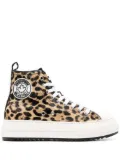 DSQUARED2 leopard-print high-top sneakers - Brown
