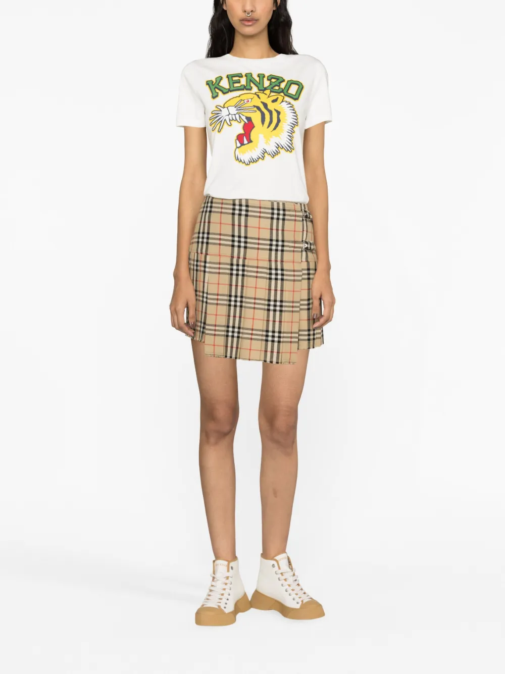Kenzo Tiger Varsity cotton T-shirt - Wit