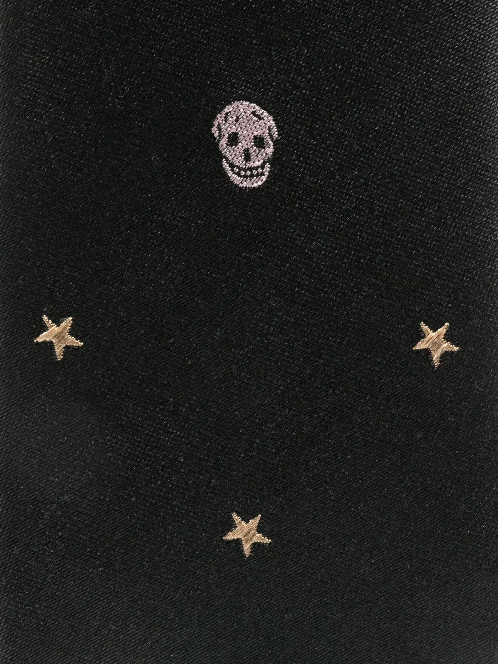 Alexander McQueen Star and Skull-jacquard silk tie - Zwart