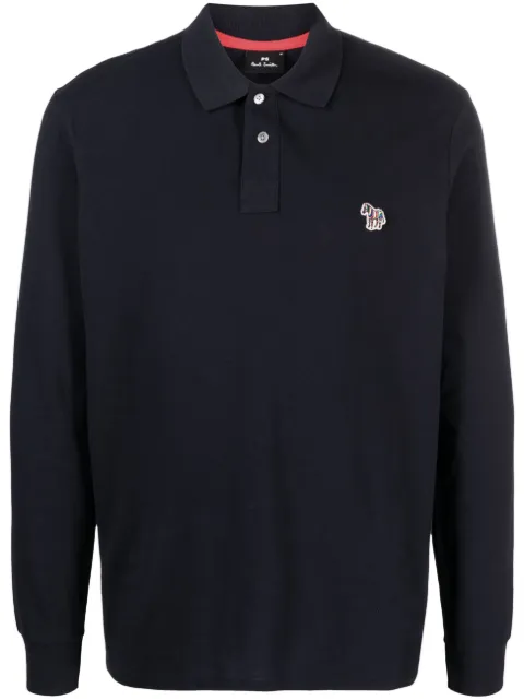 PS Paul Smith logo-patch zebra polo shirt