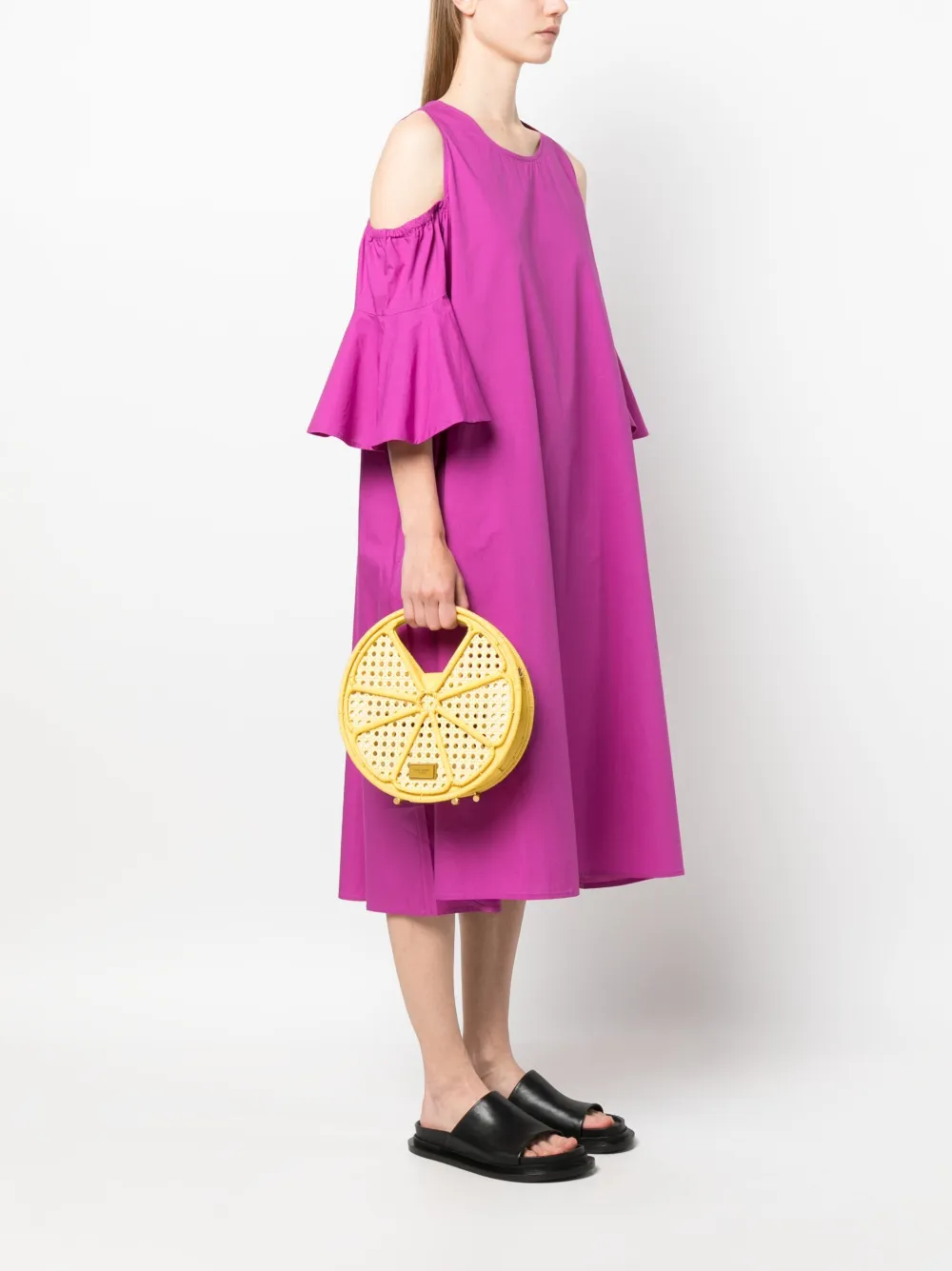 Kate Spade wicker tote bag - Geel