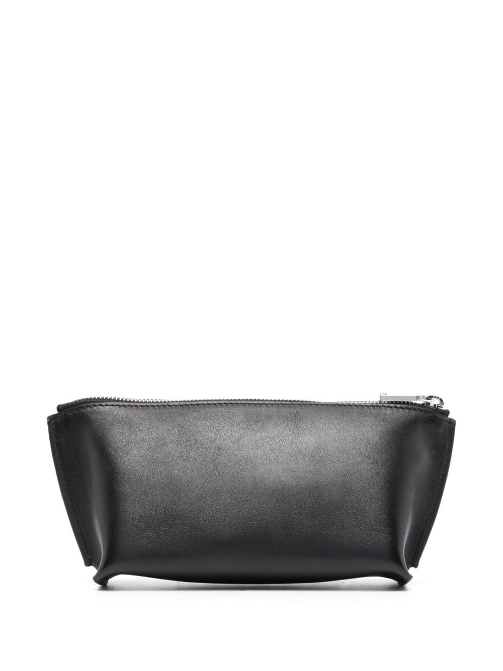 Dsquared2 logo-plaque leather makeup bag - Zwart