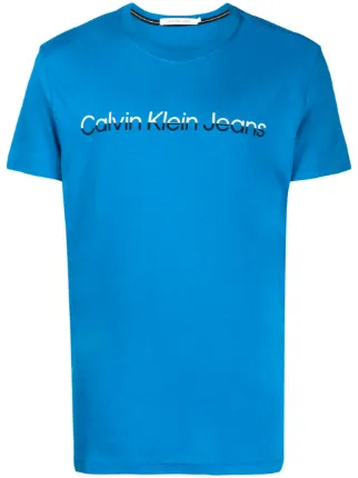 Calvin Klein logo print crew neck T shirt Farfetch
