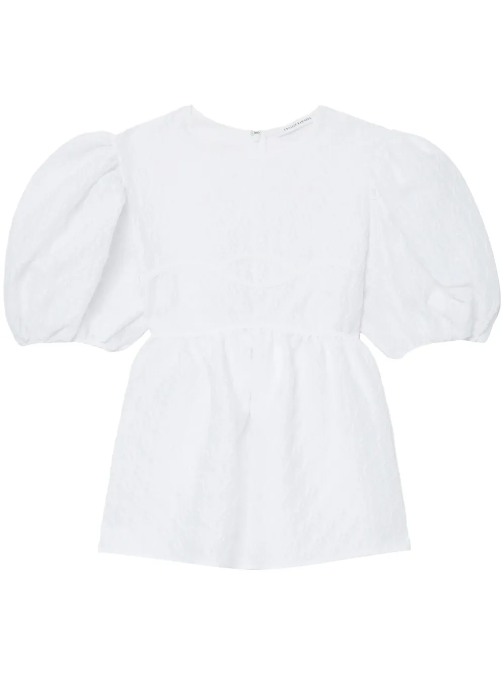 Cecilie Bahnsen Summer Puff-sleeve Blouse In Weiss