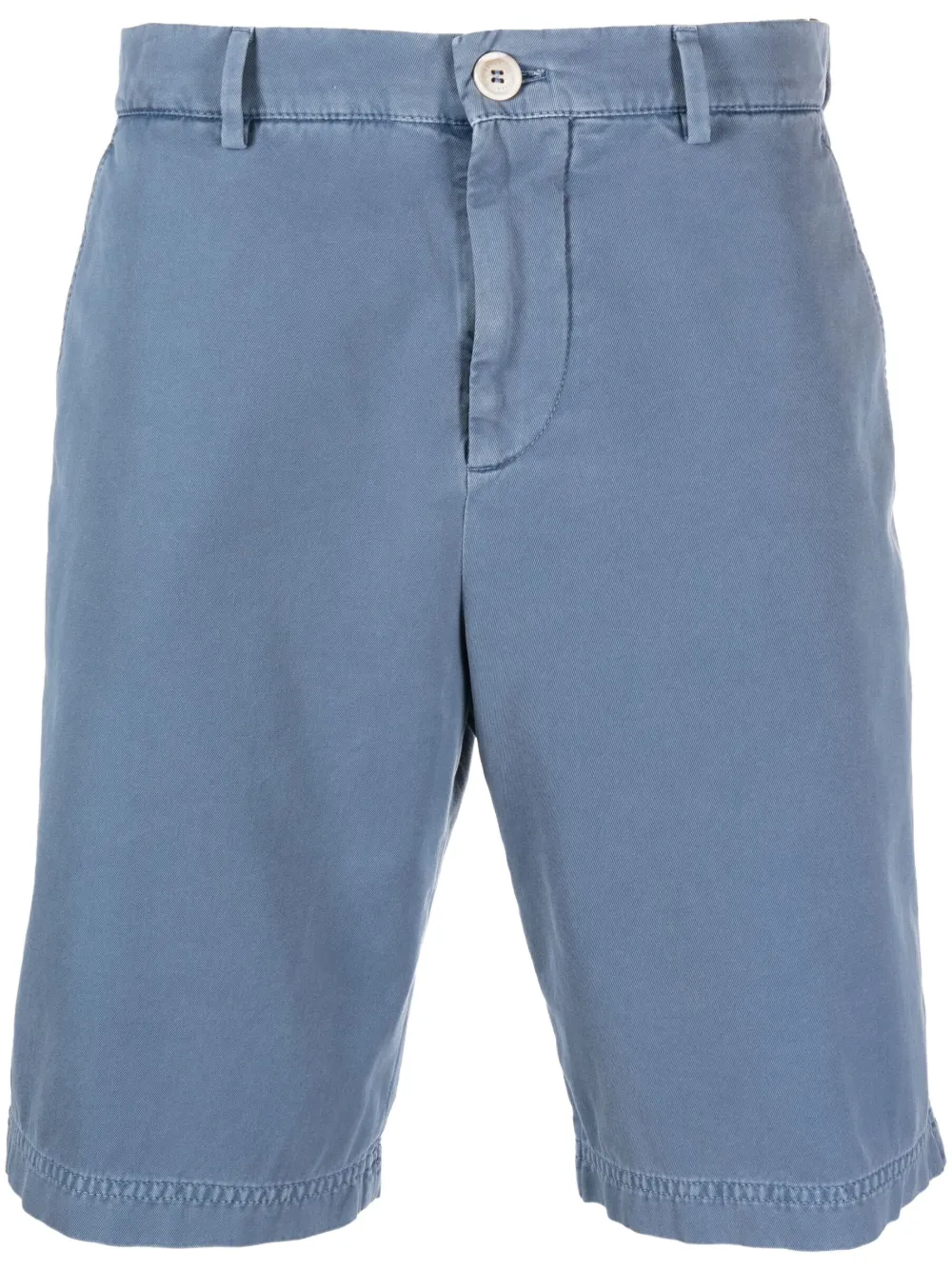 Brunello Cucinelli mid-rise cotton shorts | Blue | Image 1