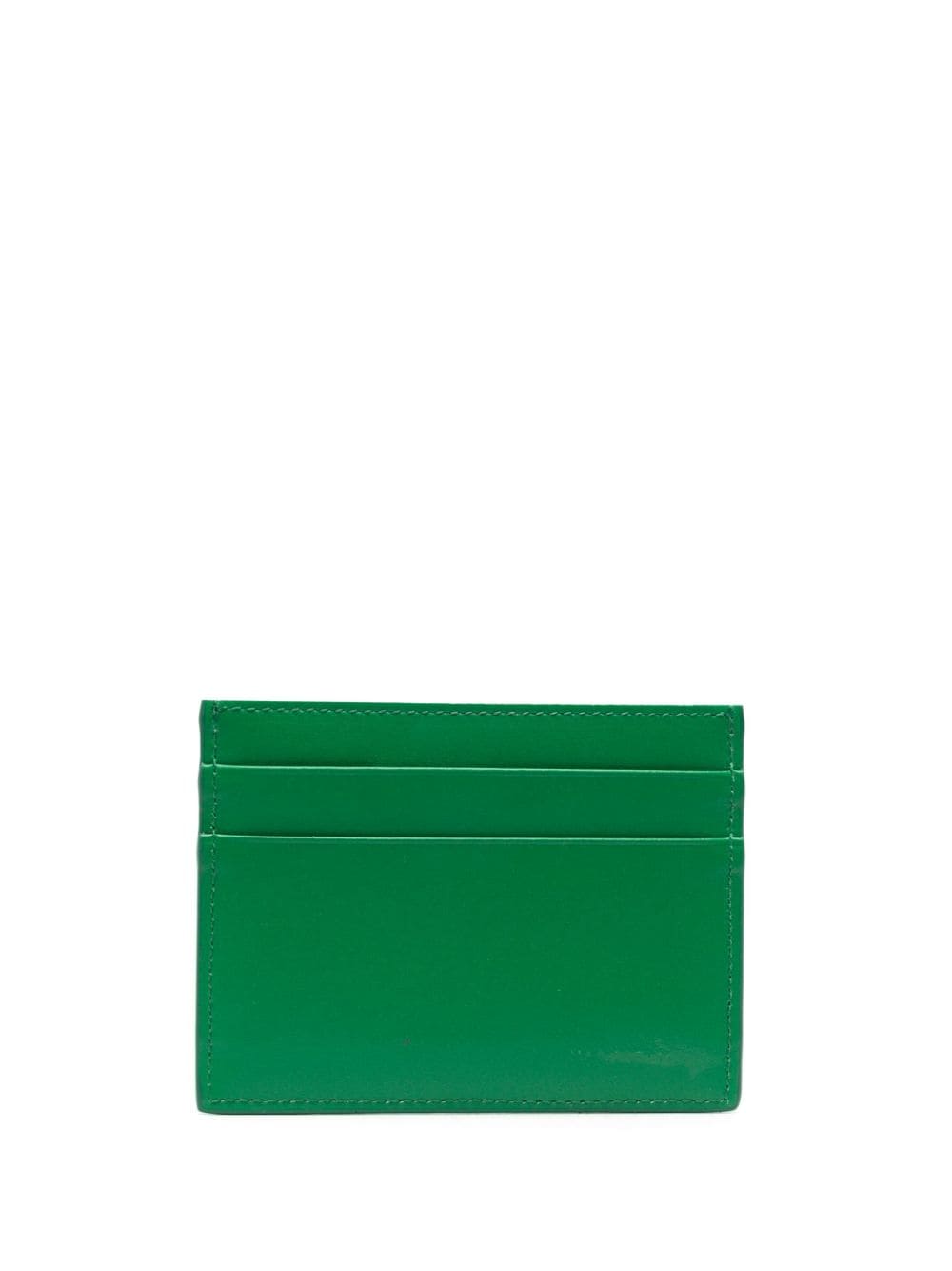 Shop Dolce & Gabbana Logo-embossed Leather Cardholder In Green