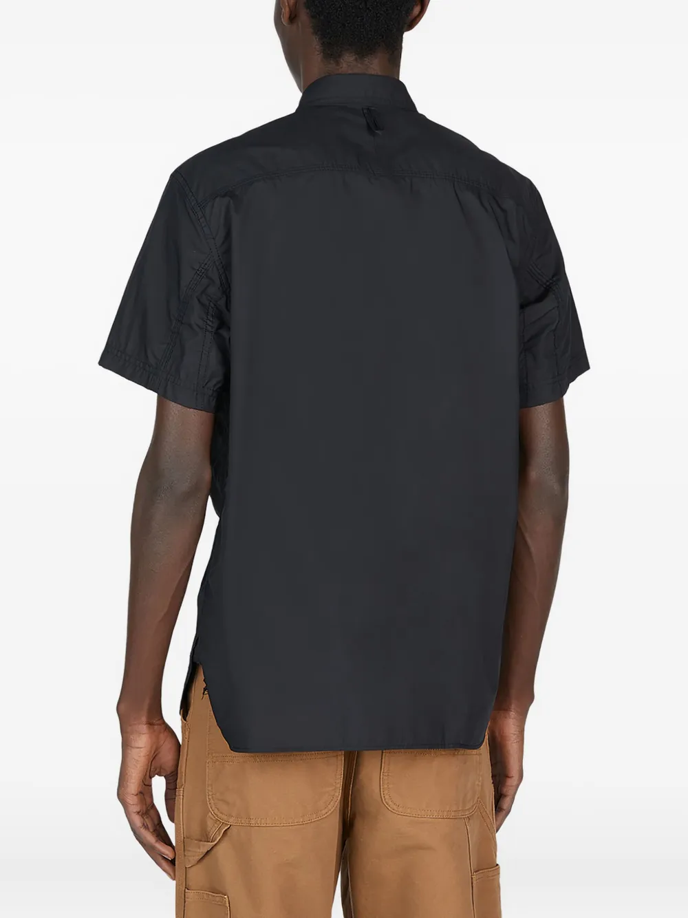 Junya Watanabe MAN x Carhartt rugbyshirt met zak en korte mouwen Zwart