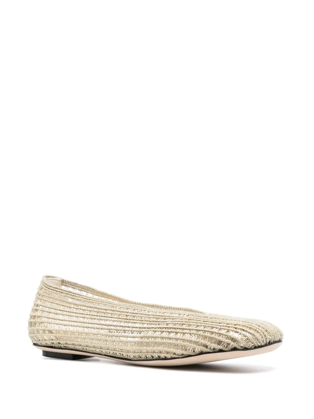 Victoria Beckham interwoven-design leather ballerinas - Goud
