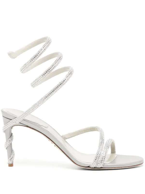 Ren Caovilla Margot 80mm crystal embellished Sandals Farfetch