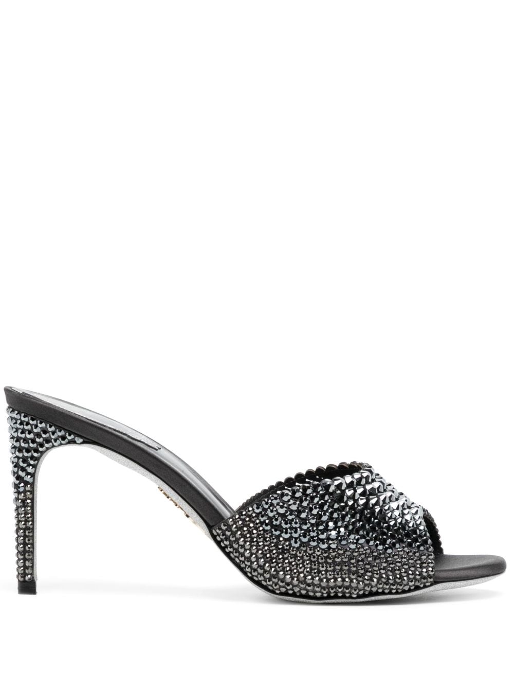 Image 1 of René Caovilla 70mm crystal-embellished leather mules