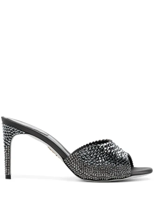 Escarpins en cuir à ornements en cristal 70 mm - René Caovilla - Modalova
