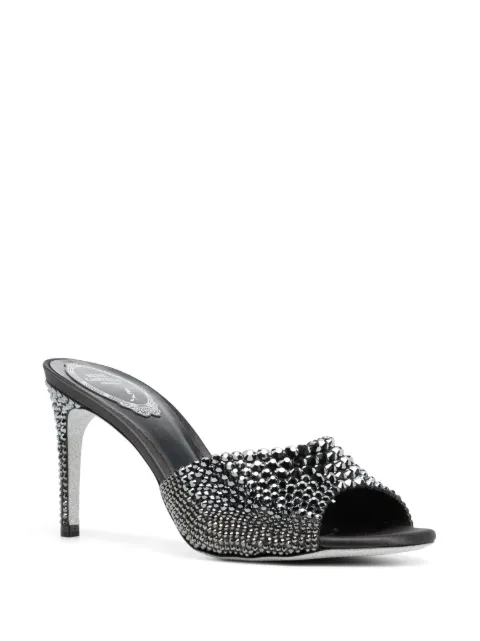 René Caovilla 70mm crystal-embellished leather mules C1182280R001V196 - 1