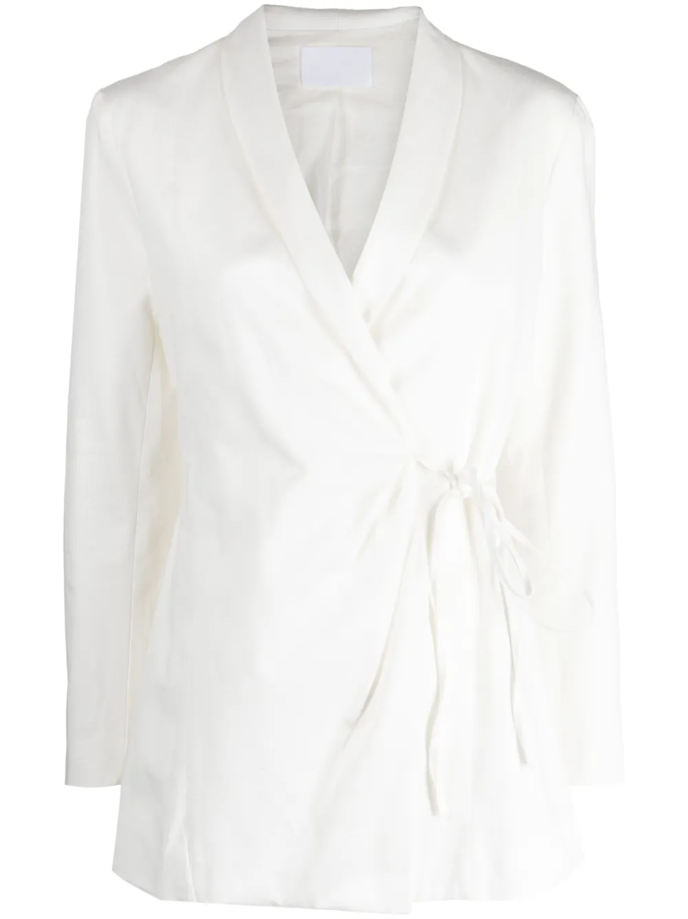 Merlette Vanda tied-waist wrap jacket - White