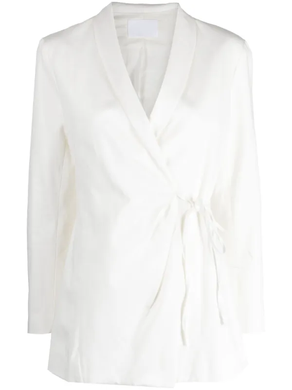 White wrap jacket store