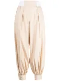 Nackiyé Chora elastic-waist trousers - Brown