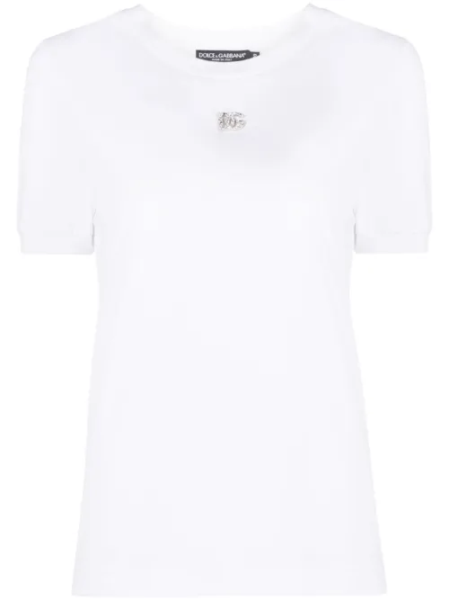 T-shirt à ornements en cristal - Dolce & Gabbana - Modalova