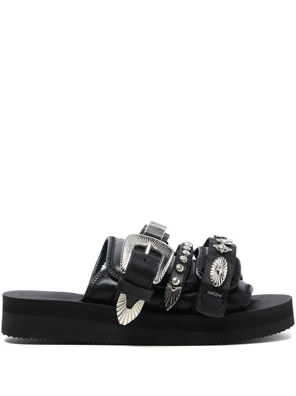 Suicoke Moto Cab Toga Sandals Woman Black in Leather - Size: 5