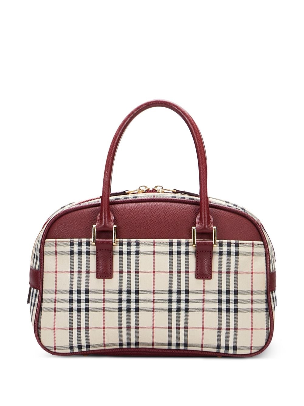 Burberry Pre-Owned Geruite handtas - Rood